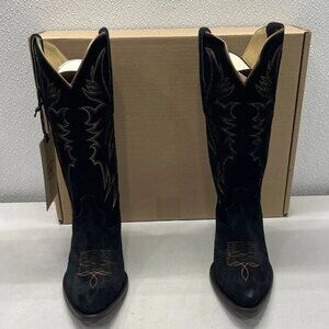 Idyllwind “Charmed Life” Black Suede Western Boots Women’s US 6.5 B | Round‑Toe